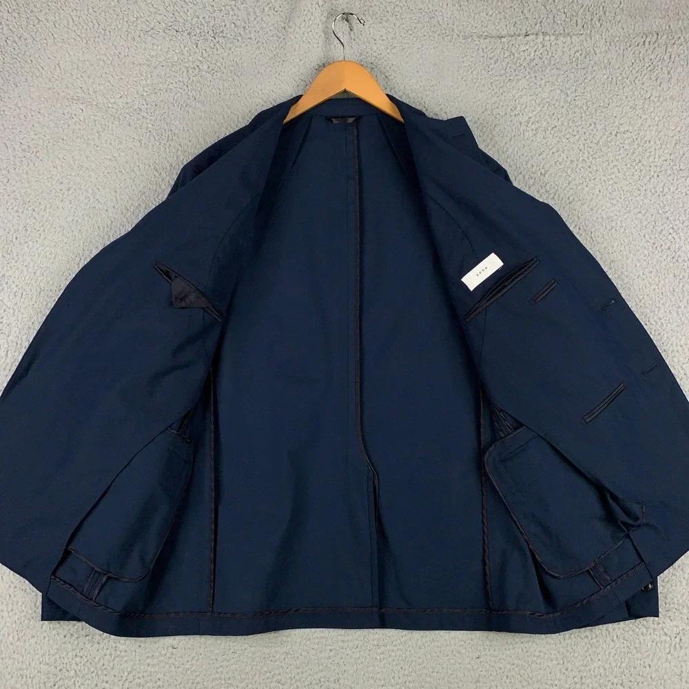 Sene Soho Flex 2 Piece Suit Custom 48R Navy Stretch Performance Pants 40x32